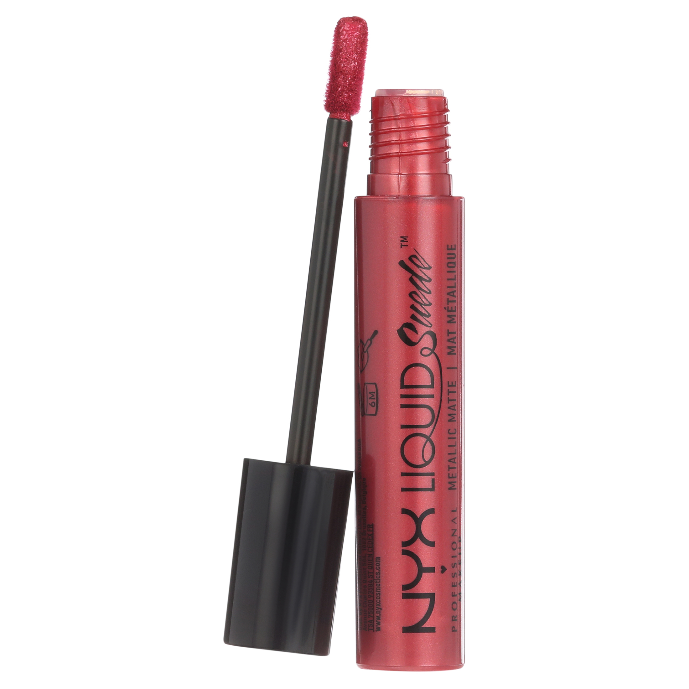 NYX Professional Makeup Liquid Suede Metallic Matte Cream Lipstick, Acme - image 3 of 7