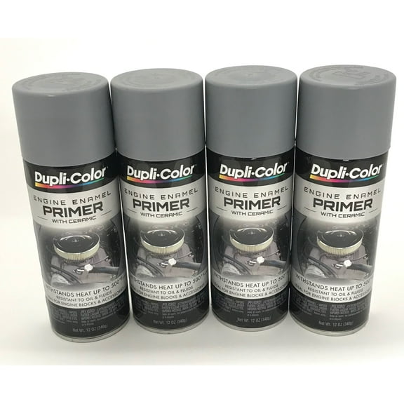 Duplicolor DE1612 - 4 Pack Engine Enamel Paint with Ceramic Gray - 12 oz