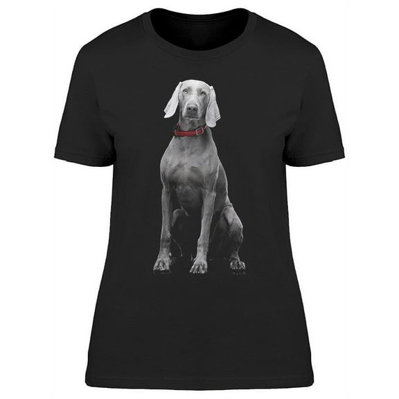 Sitting Dog: Weimaraner T-Shirt Women -Image by Shutterstock, Female 3X-Large