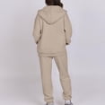 thumbnail image 3 of Women's Two Piece Athletic Set Zipper Front Hoodie And Elastic Waist Joggers Breathable Fabric Comfortable Wear, 3 of 8