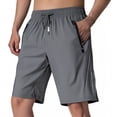 thumbnail image 2 of Shorts Men – Quick Dry Casual Shorts with Pockets Men's Athletic Casual Shorts Gym Workout Running Comfortable Loose Fit Striped Summer Short Pants With Pockets For Sports Outdoor, 2 of 5
