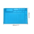 thumbnail image 2 of Silicona Soldadura Estera Magn?tico Calor Resistencia 932?F 17.7" x 12" Electr?nica Reparaci?n Trabajo Estera para Soldar Hierro Trabajo Banco Laptop Celular Tel?fono Unique Bargains estaciones de soldadura, 2 of 8