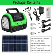 SUGARMOM Solar Generator Portable with Solar Panel Solar Power Generators Portable Power Station with Bulb Rechargeable Power Supply