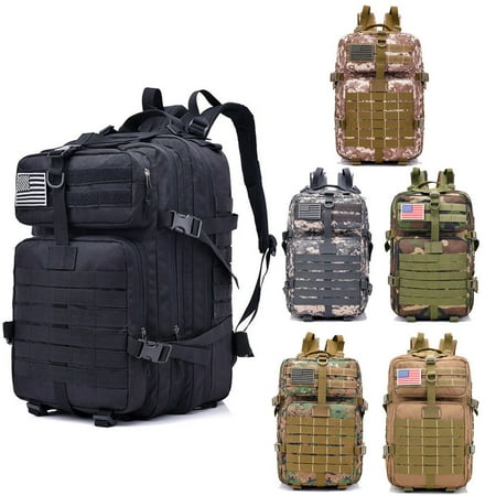 Zimtown 40l Military Tactical Backpack Army Assault Molle Waterproof Bag For Camping Hiking Climbing Trekking Exploring Outdoor Sports