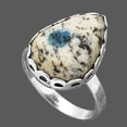 thumbnail image 2 of Natural K2 Blue Azurite In Quartz 925 Sterling Silver Ring s.7.5 Jewelry R-1428 SDR246955, 2 of 5