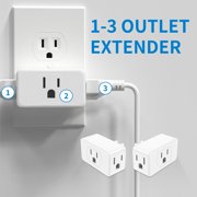 HITRENDS 3-Pack Multi Plug Outlet, 3 Outlet Wall Expander, 15A Outlet Splitter for Living Rooms and Bedrooms