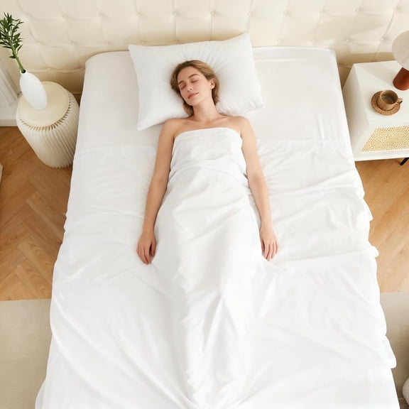 Bulk Twin Flat Sheets Only, White 12 Pack Quick Sort Top Bed Sheet