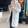 thumbnail image 4 of Lindreshi Winter Coats for Women Trendy Winter Fashion Woman Middle Length and Thickened Medium Length Stand-Up Collar Down Cotton Jacket Coat, 4 of 8