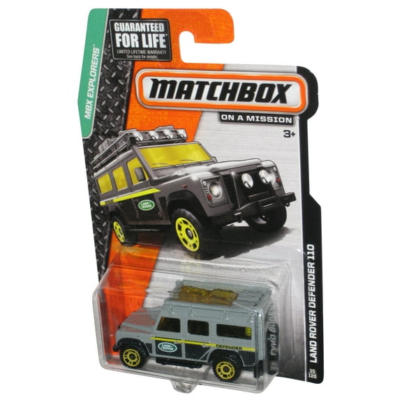 Matchbox MBX Explorers (2013) Gray Land Rover Defender 110 Car 55/120