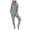Grey, variant on Women's Two Piece Set Of Gradient Solid Color O Neck Long Sleeve Sports Set Sleepwear Lady Pajamas Set Pajamas for Juniors Set Pajamas for Womens Short Womens Extra Small Pajamas Pajamas for Women