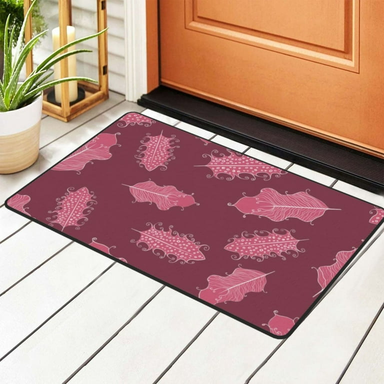Dwelke Indoor Door Mat Entryway Rug Chenille Mats for Muddy Shoes Dogs  Bathroom Mats With Non-Slip Backing Machine Washable Durable Rug,24x36,Black  