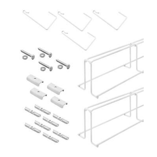 PrimeLine White Metal Ceiling Storage Rack