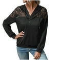 thumbnail image 2 of Xcmzpl Hoodies for Women Casual Solid Color Hooded Sweatshirt Holiday Sweater Tops Comfort Long Sleeve Blouses Fall Fashion, 2 of 8