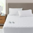 thumbnail image 5 of Pemberly Row Contemporary Microfiber Fabric Twin Heated Mattress Pad in White, 5 of 9