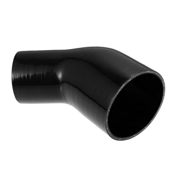 Unique Bargains 45 Degree 3.5 Inch to 4 Inch ID 4Ply Elbow Reducer Silicone Hose Coupler Intercooler Tube Black 89-102mm