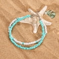 thumbnail image 4 of SmartBy Lady Double Layers Beaded Barefoot Sandal Anklet Foot Chain Beach Ankle Bracelet, 4 of 5