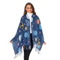 thumbnail image 3 of FORMRS Womens Scarf Winter Soft Long Big Warm Shawls Wrap Tassel Scarves, Blue Jellyfish, 3 of 9