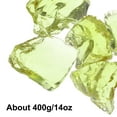 thumbnail image 3 of Uxcell Fire Glass for Fire Pit, 5-8cm(2" to 3.1") High Luster Reflective Glass Rocks, Olive Green, 3 of 5