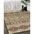 thumbnail image 3 of Ahgly Company Machine Washable Indoor Rectangle Abstract Sepia Brown Area Rugs, 6' x 9', 3 of 7