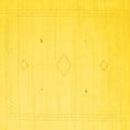 thumbnail image 1 of Ahgly Company Machine Washable Indoor Square Solid Yellow Modern Area Rugs, 8' Square, 1 of 4