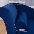 thumbnail image 5 of CREATIVE HOBBIES Velvet Chaise Lounge Chair,Modern Tufted Button Lounge Chair with Solid Wood Legs, Upholstered Indoor Sleeper Chair for Living Room, Bedroom Office, 5 of 7