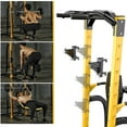 thumbnail image 4 of ZENOVA Height Adjustable Power Tower Squat Rack Pull-Up Bars Dip Stands Strength Training Equipment for Home Gym, Yellow, 4 of 7