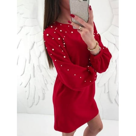The New Hot Selling Fashion Women long Sleeve Casual Loose Tunic Loose Bodycon Jumper Cocktail Mini