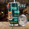 thumbnail image 3 of Pomeranian Dad Like a Regular Dad Only Cooler Happy Father's Day 20oz Stainless Steel Tumbler Insulated Cup with Lid Pom Dog Lover Gifts - 02007, 3 of 5