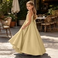 thumbnail image 5 of OGLCCG One Shoulder Flower Girl Dresses for Wedding Satin Prom Dresses Princess A Line Long Formal Evening Gowns with Bow 2-14 Years, 5 of 5