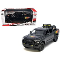 2023 Toyota Tundra TRD 4x4 Pickup Truck Black with TRD Stripes with Sunroof and Wheel Rack Limited Edition to 2400 pieces Worldwide 1/24 Diecast Model Car