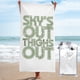 thumbnail image 1 of Toalla de playa Sky'S Out Thighs Out Toallas de baño de microfibra Manta de playa suave para desfiles Natación Yoga Mujeres Hombres, 1 of 4