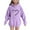 Purple A4, variant on Hrsba Girls Boys Hooded Sweatshirt Unisex Fall Winter Top Kids Round Neck Shirt Long Sleeve Raglan Sleeve Hooded Sweatshirt for 5-15 Years Kids Winter Heart Print with Pockets