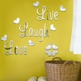 thumbnail image 3 of Live Laugh Love Quote Removale Wall Art Stickers Mirror Decal DIY Room Decor, 3 of 3