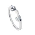thumbnail image 2 of 1/4ct Diamond Engagement Ring Wedding Band Enhancer 14K White Gold, 2 of 3