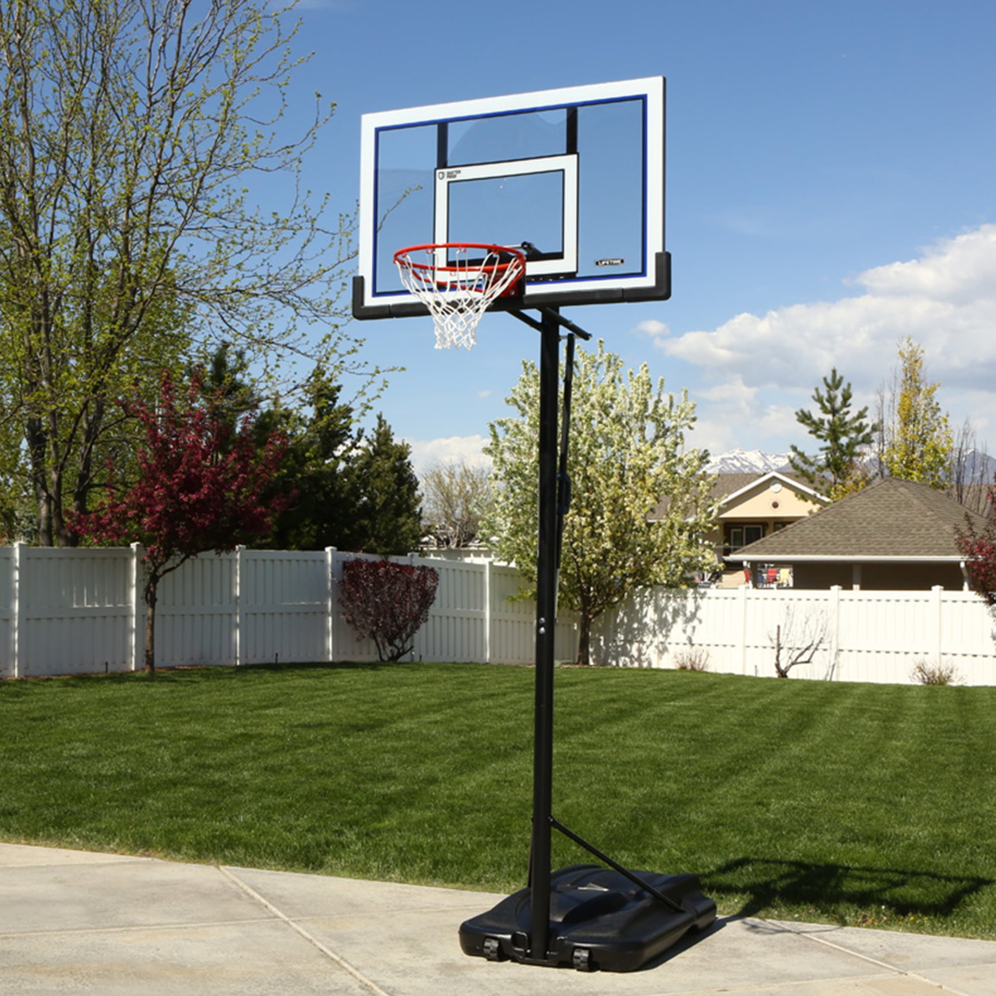 Lifetime 8'-10' Adjustable Height 52" Shatterproof Outdoor Portable Basketball System