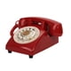 thumbnail image 5 of Libro de visitas Teléfono grabador Teléfono con cable estilo vintage Teléfono de disco con pulsador Rojo, 5 of 9