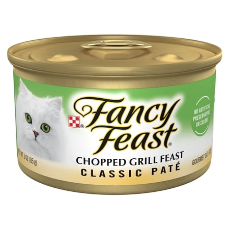 Purina Fancy Feast Chopped Grill Feast Classic Pate Wet Cat Food, 3 oz Can