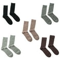 thumbnail image 1 of 5 pares de calcetines de lana para hombre, calcetines gruesos y cálidos, calcetines de lana suave para senderismo, calcetines casuales para hombre, 1 of 5