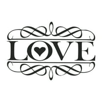 Sign Wall Decals for Children Bedroom - Beautiful White Background LOVE DIY & Creativity Boy Girl Bedroom Wall Sticker - Size: 10 In x 7 In