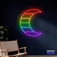thumbnail image 2 of Handmadetneonsign Rainbow Moon Neon Sign, LGBT Wall Decor for Bedroom, Pride Party, Bar, Club, Festival 133366, 2 of 5