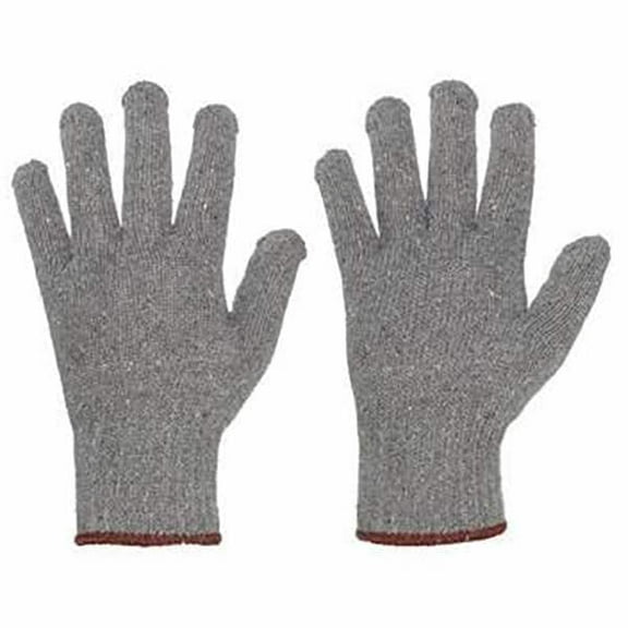 Condor Knit Gloves, Seamless Knit, Cotton, Uncoated, Gray, L, 1 Pair 60VY33