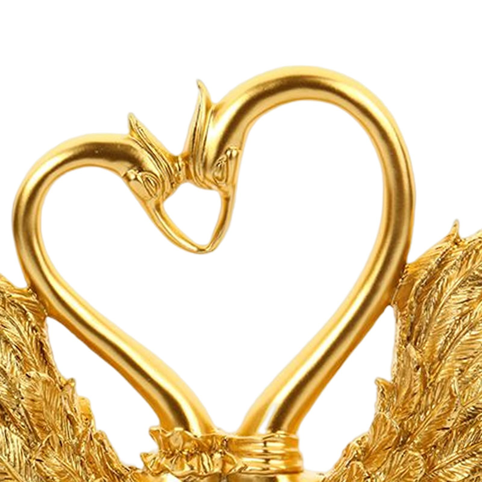 Finesse Decor Heart Hands Sculpture Champagne Gold Resin Handmade