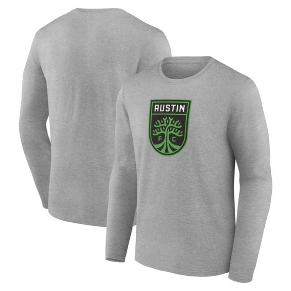 Men's Gray Austin FC Official Logo Long Sleeve T-Shirt