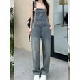 thumbnail image 2 of NMMUED Overalls for Women Loose Fit Denim Overalls Adjustable Strap Jean Jumpsuit Bib Romper Spring Casual Work Outfits Light Blue XXL, 2 of 4