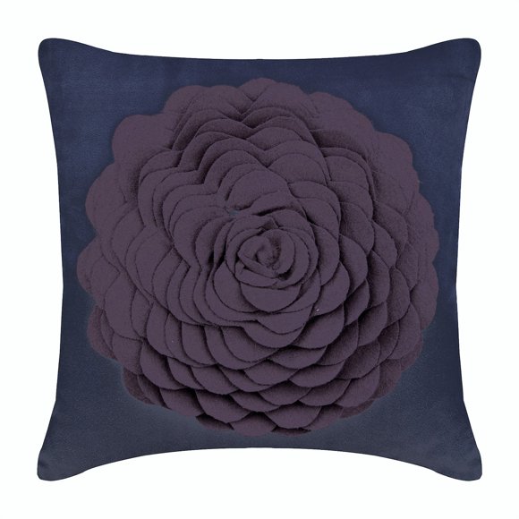 Euro Shams, Purple European Pillow Shams 26x26 inch (65x65 cm), Felt Euro Sham Covers, Nature & Floral, Rose, Modern European Sham Covers - Plum Rose