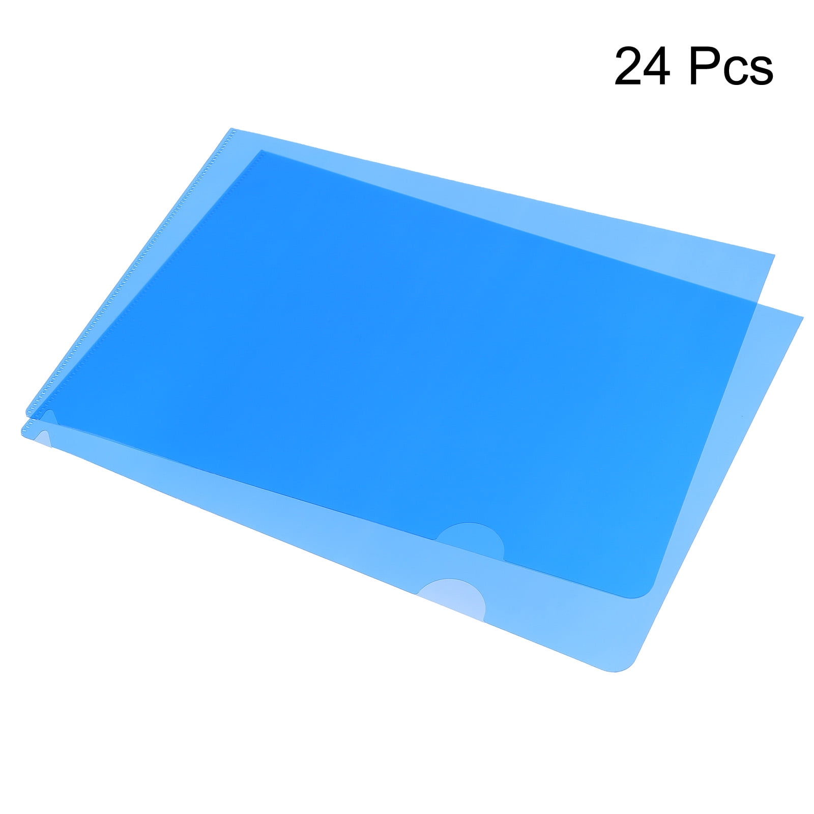 Unique Bargains L Type Folders File Project Pocket Paper Document Jacket Sleeve for Office Blue