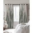 thumbnail image 2 of Sage Green Vintage Black Out Curtains 63 Inch Long, Room Darkening Draperies Curtains Panels, Stripes Painting Retro Abstract Art Thermal Insulated Curtain for Bedroom Living Room 52"x63" 2 Panels, 2 of 8