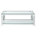 thumbnail image 3 of Table de Basse Rectangulaire Contemporaine en Métal et Verre - Argent, 3 of 7