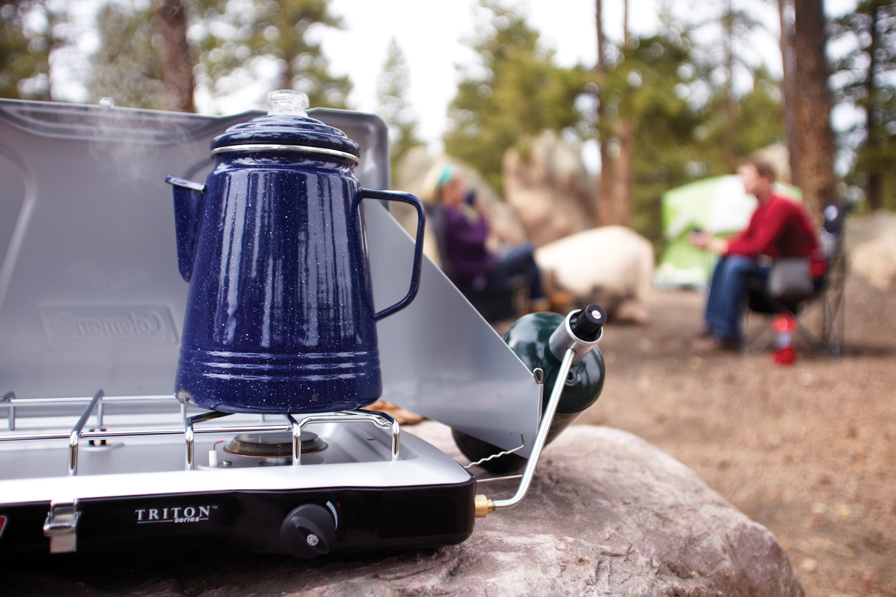 Coleman Blue Enamel and Stainless Steel 9-cup Percolator - Bed Bath &  Beyond - 13387008