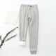 thumbnail image 4 of Gibobby Pantalones térmicos de mujer para el frío Las mujeres mantienen los pantalones cálidos sólidos con bolsillos más los pantalones casuales de invierno(Gris,CH), 4 of 4